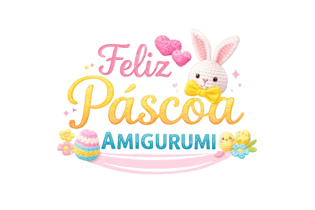Feliz Páscoa Amigurumi Logo